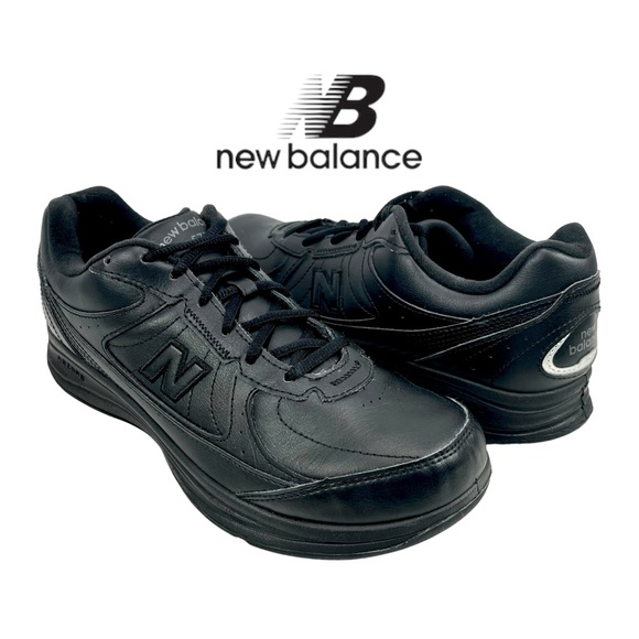 New Balance Mens 9.5 577‎ Walking DSL-2 Black Lace-Up Low Top Sneaker Shoe